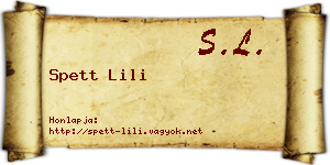 Spett Lili névjegykártya