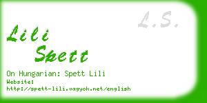 lili spett business card